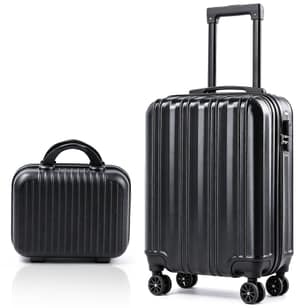 2pcs Hardshell Luggage Set, ABS, 20 Inch Carry-On And 14 Inch Bag, Spinner Wheels, Combination Lock