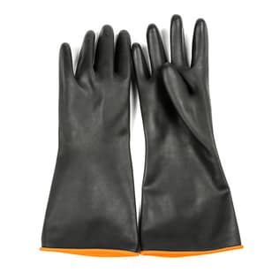 14-inch Rubber Waterproof Cleaning Washing Gloves Industrial Acid Wear Gloves