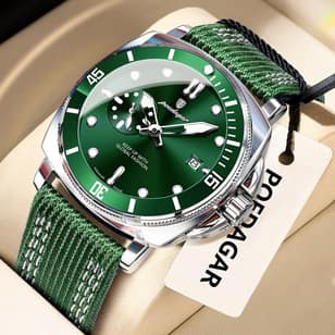 Luxury Trendy Man Wristwatch Square Dial Waterproof Luminous Date Week Men Watch Simple Business Quartz Leather Men's Watches Reloj