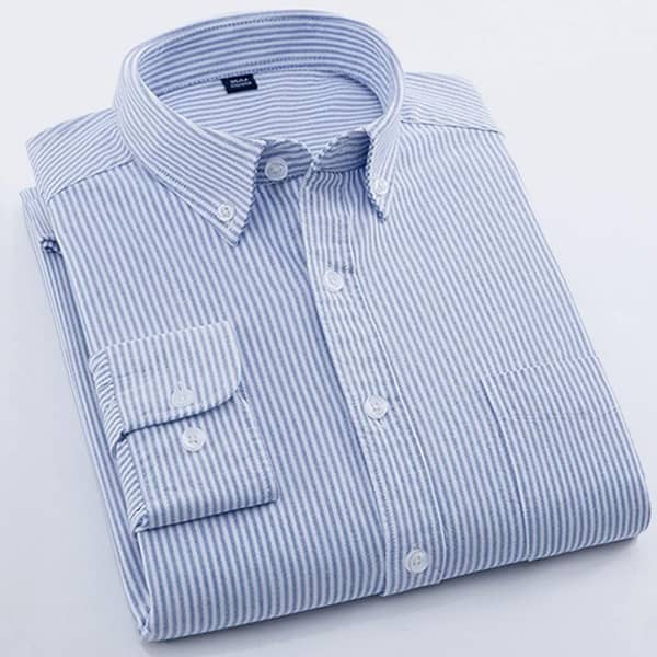 Mens Oxford Shirts Formal Business Long Sleeves Cotton Casual Dress Shirts Tops