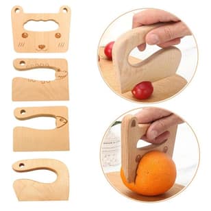 1Pc Wooden Kids Cutter Cute Shape Kitchen Tool For Cutting Veggies Cooking Tools For Children Safe Kitchen Cutting Toy DIY Tool