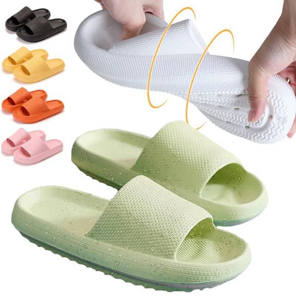 YIMEIS Slippers for Women and Men Indoor and Outdoor Sandals Non-Slip Quick Drying Bathroom Shower Slides Summer Beach Shoes Thick Platform Soft Sole Cloud Comfy House Slipper