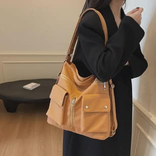 Stylish Tote Bag for Women - Large Capacity Commuter Shoulder Bag, Versatile Student Backpack
