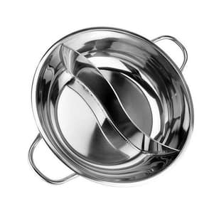 Stainless Steel Pot Hotpot Induction Cooker Gas Stove Compatible Pot Home Kitchen Cookware Soup Cooking Pot Twin Divided