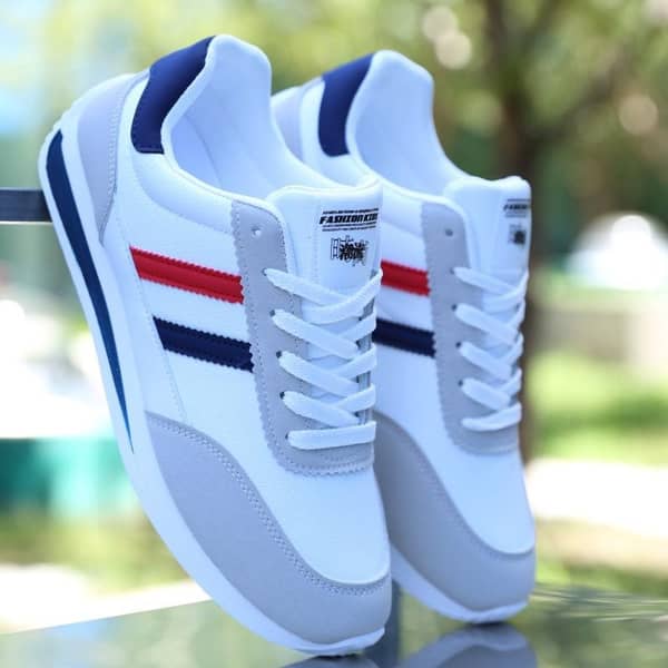 Waterproof Leather Casual Sneakers for Men, Lightweight Breathable Walking Shoes, Fashion Athletic Running Shoes
