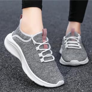 Four Seasons Fashion Casual Ladies Breathable Lightweight Non-slip Wear-resistant Outdoor Sneakers Couple Running Mesh Running Shoes