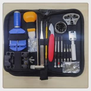 Professional 147-Piece Watch Repair Tool Kit with Soft Case for Precision Maintenance