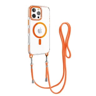 New Product Oblique Cross Phone Case Suitable for IPhone 16 Pro Transparent Magnetic Sleeve 15 Lanyard Phone Case