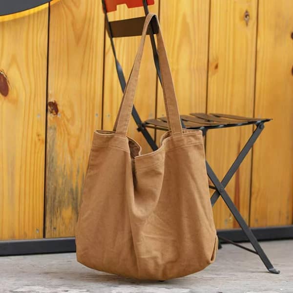 Large Capacity Solid Color Bag, Shopping Bag, Tote Bag