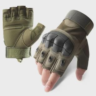 Tactical Gloves for Men - Outdoor Grip, Cut-Resistant Half-Finger Military & Riding Gloves