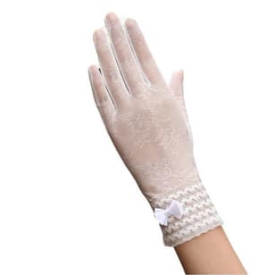 Sun Protection Gloves for Women: Breathable Lace Driving Gloves with Touchscreen Fingertips
