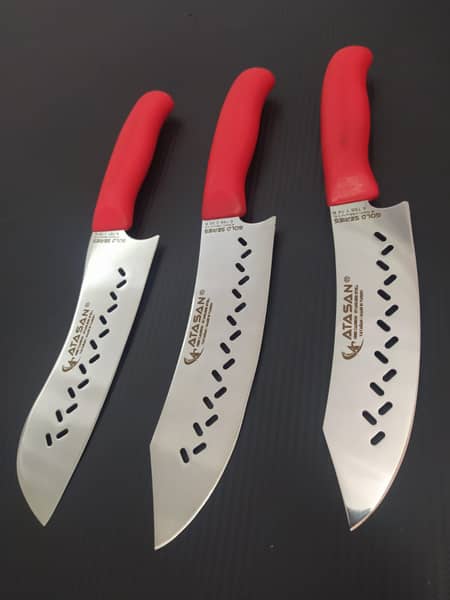 Stainless steel 3 pcs Kitchen knife set, chef knives set, butcher knives, meat knife