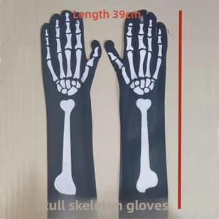 Skeleton Hand Gloves Halloween Scary Costume Accessory with Matching Socks