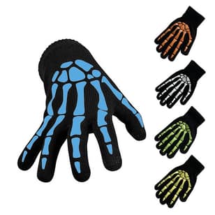 Glow in the Dark Skeleton Claw Gloves for All Ages Halloween Mittens Costume Accessories Noctilucence Full Finger Gloves