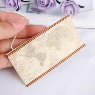 2PCS 1/12 Mini World Map Simulation Furniture Model Toys for Doll House Decoration Dollhouse Miniature Accessories