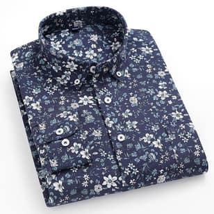 Men's Oxford Shirts Formal Business Long Sleeves Cotton Casual Dress Shirts Tops
