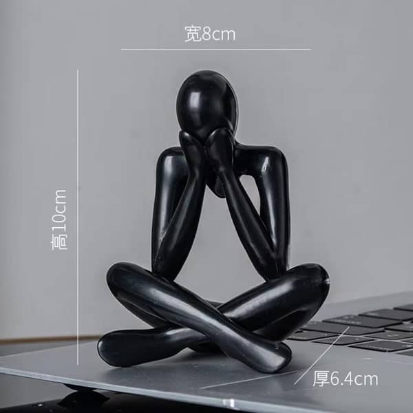 Nordic Style Thinker Ornament Thinker Statue Art Abstract Sculpture Home Bookshelf Decor Living Room Home Desktop Decoration