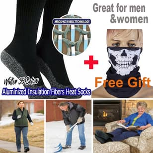 Winter 35 Aluminized Keep Feet Long Sock Heat Fibers Insulation Below Socks 2018 New