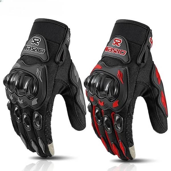 Summer Breathable Full Finger Motorcycle Gloves – Non-slip, Wear-resistant Racing Gloves with Touch Screen for Moto Bikers