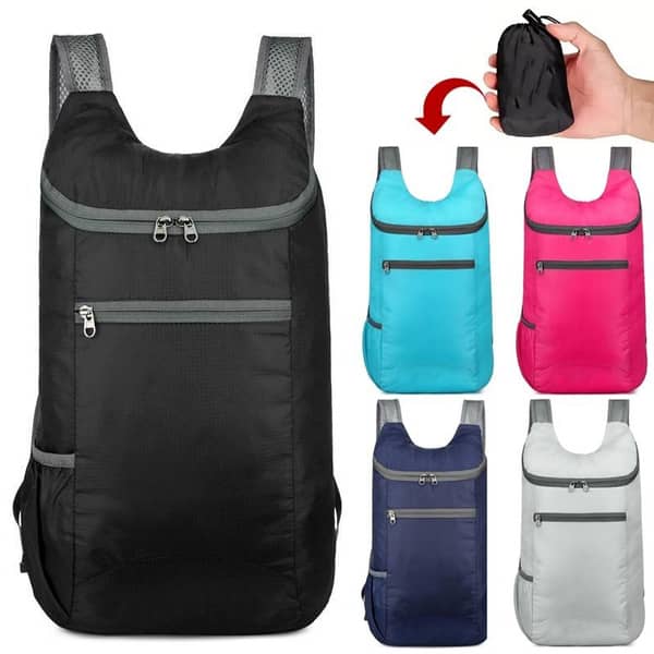 1pc Foldable Backpack, Lightweight Outdoor Sport Bag, Durable, Water-Resistant, And Comfortable Backpack, Large Capacity Travel Backpack - Perfect For Travel, Hiking & Fitness!