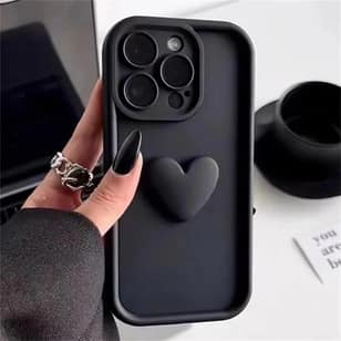 Cute INS 3D Love Heart Silicone Phone Case For iPhone 11 12 13 14 15 Pro Max XS XR 7 8 Plus SE 2020 Shockproof Candy Cover