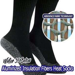 Winter 35 Aluminized Keep Feet Long Sock Heat Fibers Insulation Below Socks 2018 New