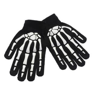 1 Pair Skeleton Gloves Unisex Claw Ghost Bone Knitted Mittens