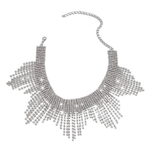 Crystal Necklace Tassel Choker Neck Chain Rhinestones Necklaces Fashion Jewelry Accessories Gifts for Women and Girls