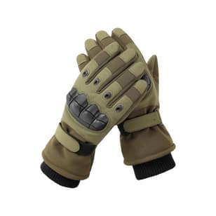 Winter Tactical Riding Gloves for Men – Fleece Lined, Touchscreen Compatible, Soft Shell Motorcycle Gloves