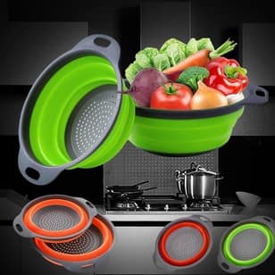 Kitchen Collapsible Colander Fruit Vegetable Strainer