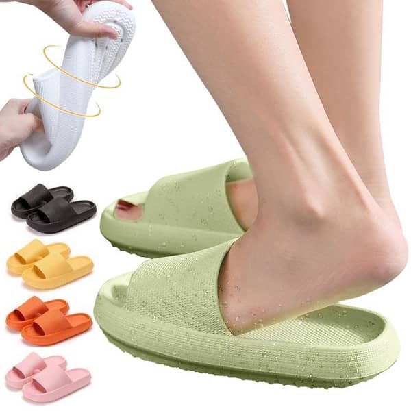 Women's And Men's Slippers, EVA Soft-soled Slippers, Non-slip Shower Shoes, Bathing Slippers, Indoor And Outdoor Couple Thick-soled Slippers, Summer Beach Slippers