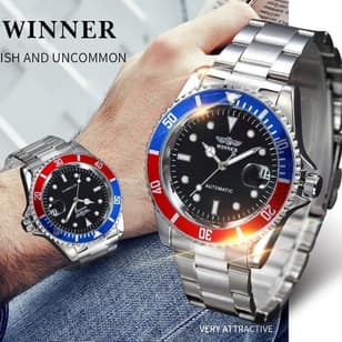Stainless Steel Band Sport Automatic Watch Luxury Multifunction Business Wristwatch